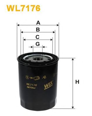 WIX FILTERS wl7176 -  Фильтр масляный двигателя